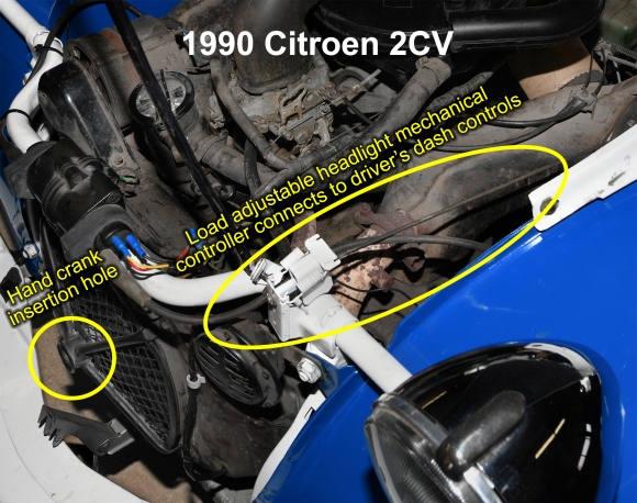 1990 Citroen CV engine compartment