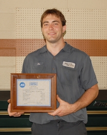 Joe Moberg becomes an ASE Master Certified Technician